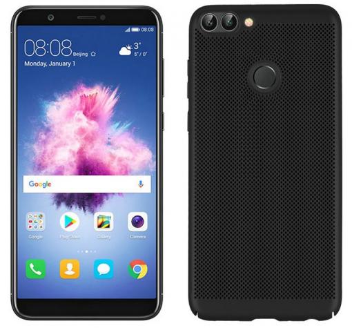 Луксозен твърд гръб за Huawei Y6 2018 - черен / Grid