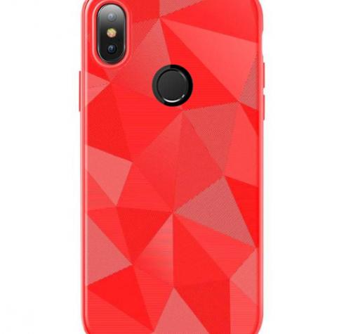 Силиконов калъф / гръб / PRISM GEOMETRIC TPU за Samsung A9 A920F 2018 - червен / призма