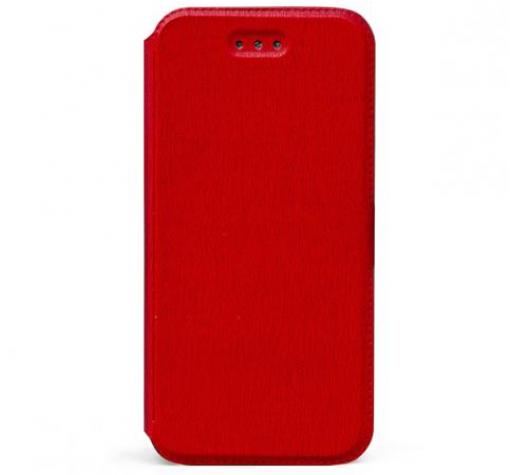 Кожен калъф Flip тефтер Flexi със стойка за Xiaomi Redmi Note 9T 5G - червен