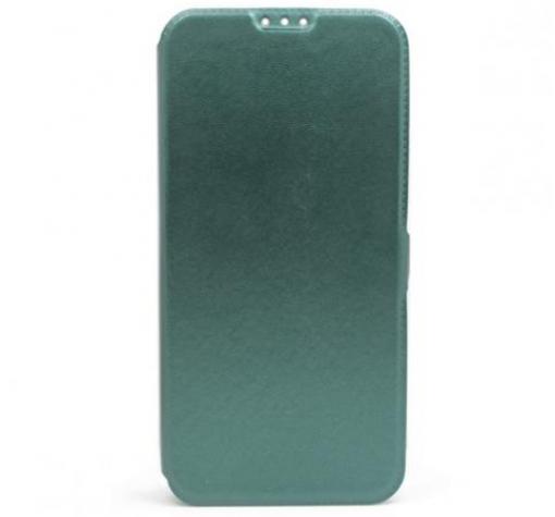Кожен калъф Flip тефтер Flexi със стойка за Xiaomi Redmi 9T - тъмно зелен