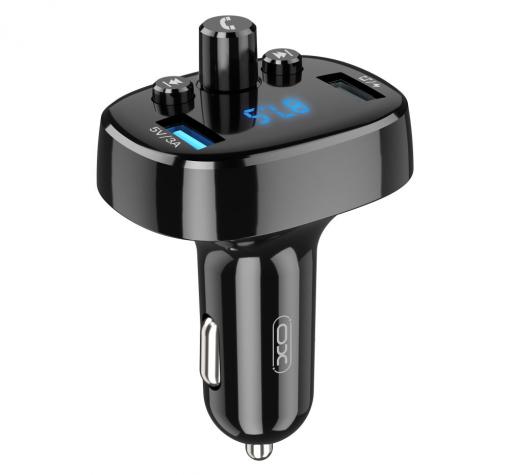 FM Трансмитер за кола XO BCC02 с Bluetooth MP3 и зарядно за кола 15W