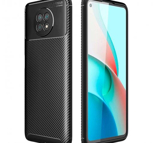 Луксозен силиконов калъф / гръб / TPU Auto Focus за Xiaomi Redmi Note 9T 5G - черен / Carbon