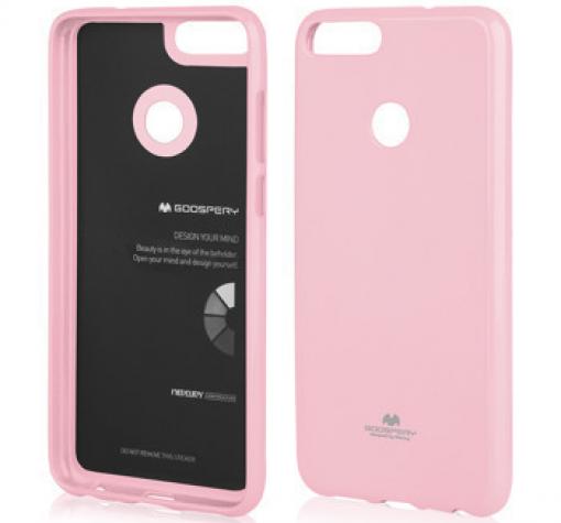Луксозен силиконов калъф / гръб / TPU Mercury GOOSPERY Jelly Case за Huawei Y6 2018 - розов