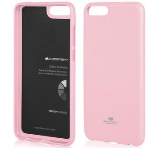 Луксозен силиконов калъф / гръб / TPU Mercury GOOSPERY Jelly Case за Huawei Y5 2018 - розов
