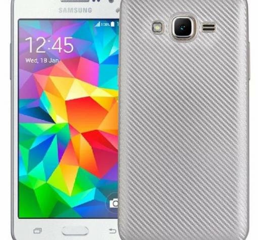 Луксозен силиконов калъф / гръб / TPU за Samsung J3 / J3 2016 J320 - сребрист / carbon