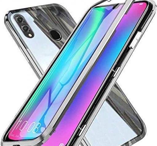 Магнитен калъф Bumper Case 360° FULL за Samsung A40 - прозрачен / сребриста рамка