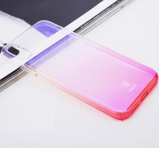 Луксозен силиконов гръб Baseus Glaze Case за Huawei Mate 30 - преливащ / розов
