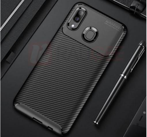 Луксозен силиконов калъф / гръб / TPU Auto Focus за Huawei P Smart Z / Y9 Prime 2019 - черен / Carbon