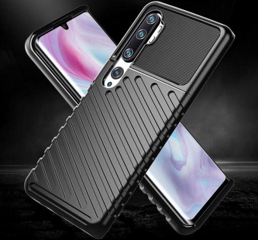 Луксозен силиконов калъф / гръб / TPU Bozzy Rugged за Xiaomi Mi Note 10 / Note 10 Pro - черен