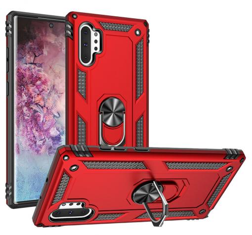 Силиконов гръб Spigen със стойка и магнитно захващане за Samsung Note 10 N970 - червен