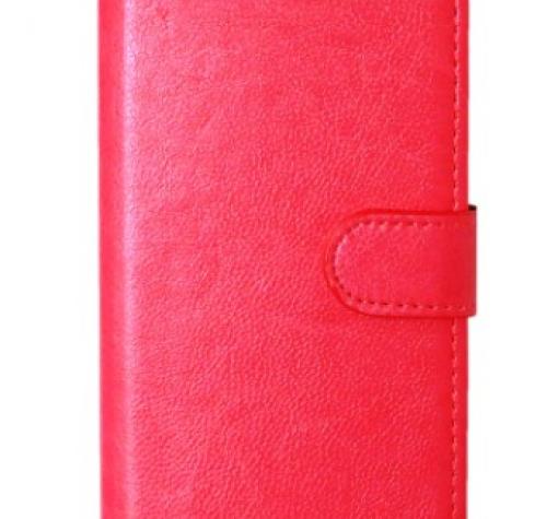 Кожен калъф Flip тефтер със стойка за Samsung J3 / J3 2016 J320 - червен