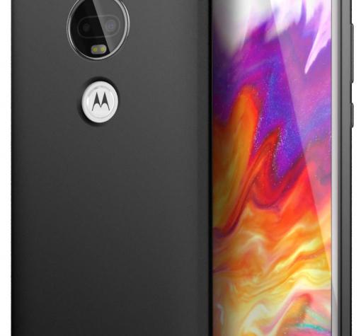 Силиконов калъф / гръб / TPU за Motorola Moto G7 Plus - черен / мат