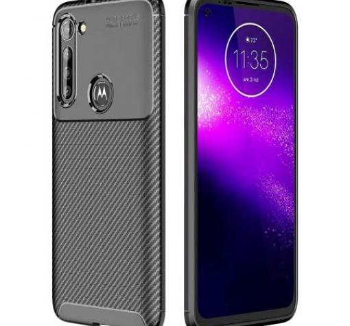 Луксозен силиконов калъф / гръб / TPU Auto Focus за Motorola Moto G8 - черен / Carbon