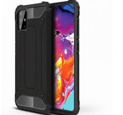 Силиконов гръб TPU Spigen Hybrid с твърда част за Samsung Note 10 Lite / A81 - черен