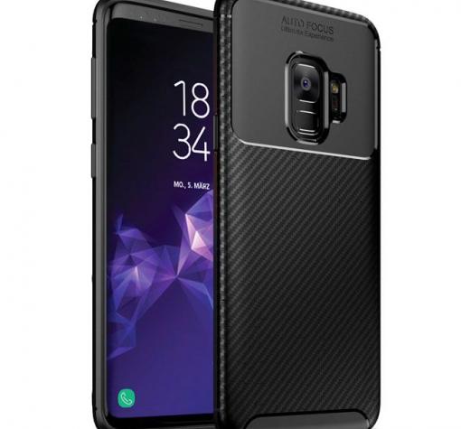 Луксозен силиконов калъф / гръб / TPU Auto Focus за Samsung S9 Plus G965 - черен / Carbon