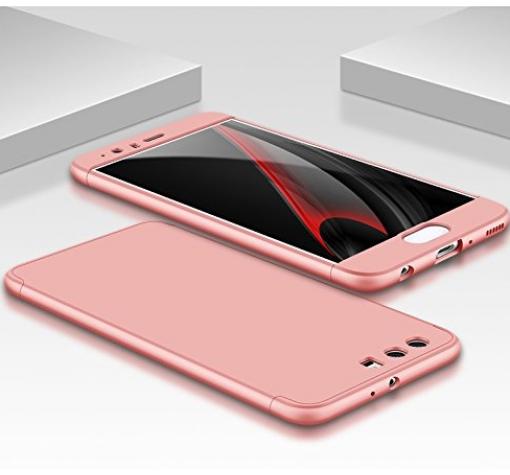 Луксозен твърд гръб GKK 3in1 360° Full Cover за Huawei P10 - Rose Gold / лице и гръб