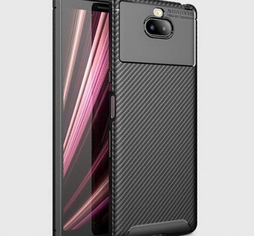 Луксозен силиконов калъф / гръб / TPU Auto Focus за Sony Xperia 10 / XA3 - черен / Carbon