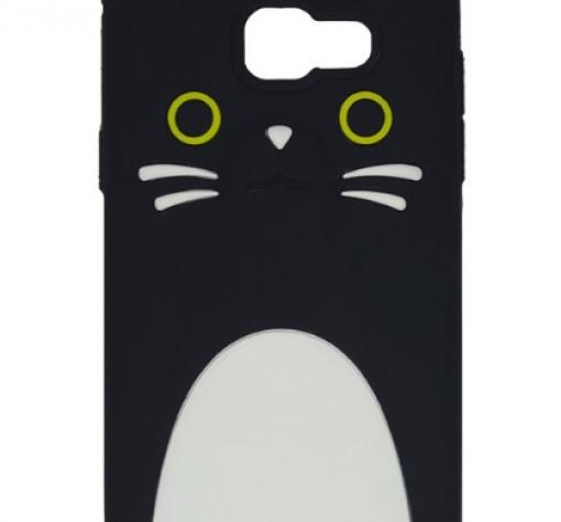 Силиконов калъф / гръб / TPU 3D за Samsung A5 2016 A510 - Kitty / черен