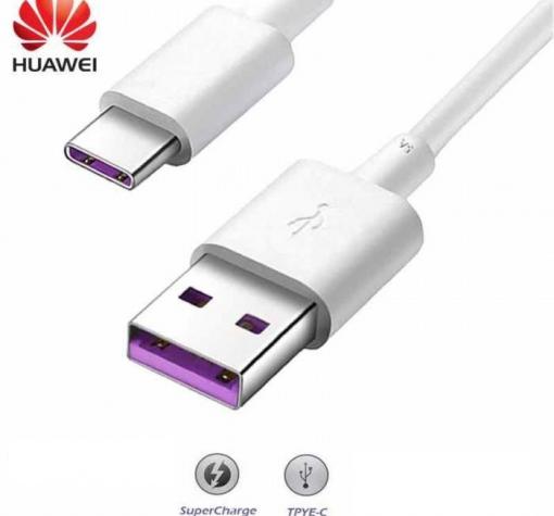 Оригинален USB кабел Type-C за Huawei P Smart 2021 - бял