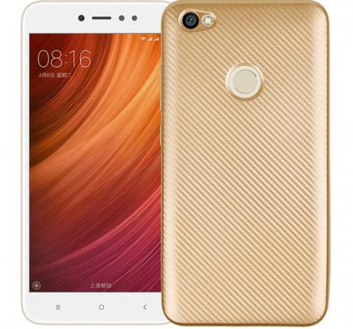 Силиконов калъф / гръб / TPU за Xiaomi RedMi Note 5A Prime - златист / Carbon
