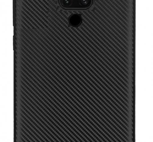 Силиконов калъф / гръб / TPU за Huawei Mate 20 - черен / Carbon