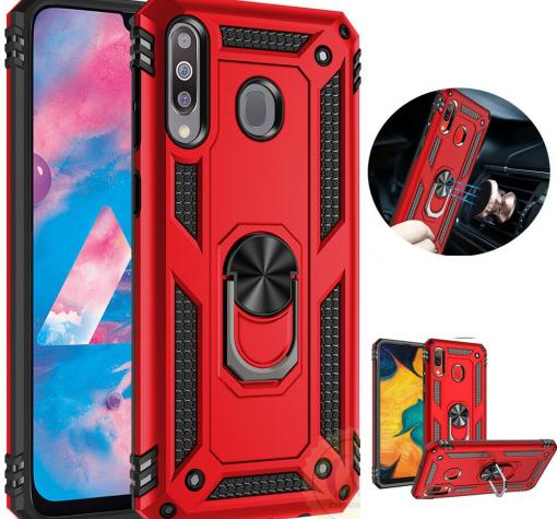 Силиконов гръб Spigen със стойка и магнитно захващане за Huawei P Smart Z / Y9 Prime 2019 - червен