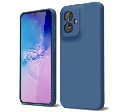 Силиконов калъф / кейс / за Motorola Moto G55 - тъмно син гръб със защита за камерата