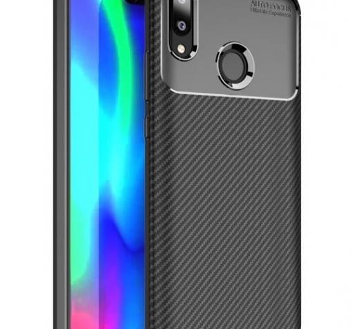 Луксозен силиконов калъф / гръб / TPU Auto Focus за Huawei Y6 2019 / Honor 8A / Huawei Y6S - черен / Carbon