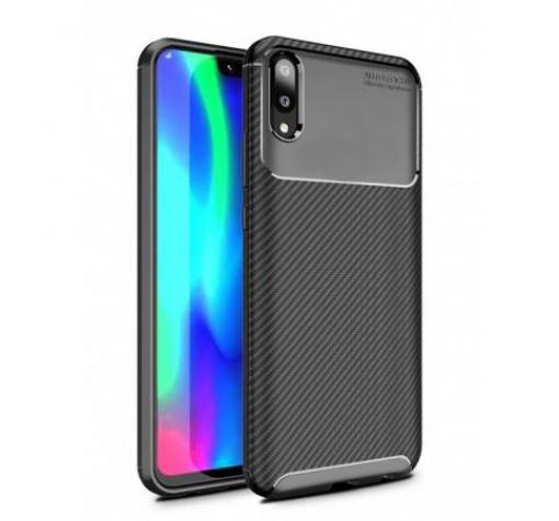 Луксозен силиконов калъф / гръб / TPU Auto Focus за Samsung A10 - черен / Carbon