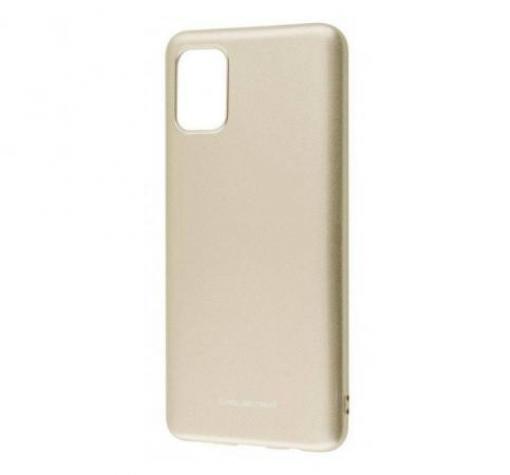 Силиконов калъф / гръб / Molan Cano Glossy Jelly Case за Samsung A71 - златист / гланц / брокат