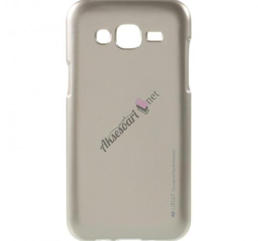 Луксозен силиконов калъф / гръб / TPU MERCURY i-Jelly Case Metallic Finish за Samsung J3 2016 J320 - златист