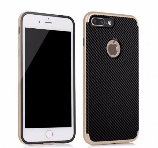 Оригинален гръб LIKGUS за Apple iPhone 7 - черен / златист кант