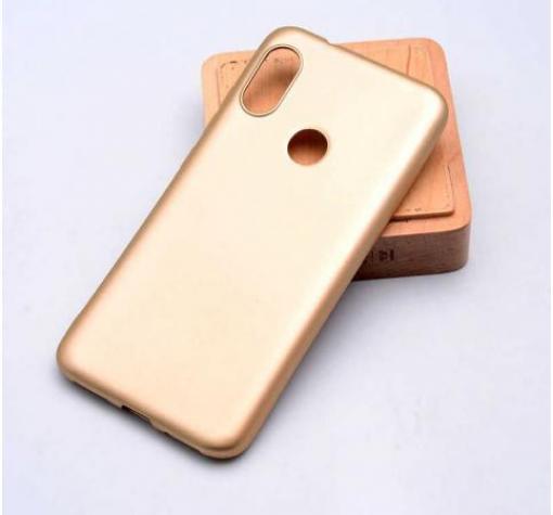 Силиконов калъф / гръб / TPU за Motorola Moto E6 Plus - златист / мат