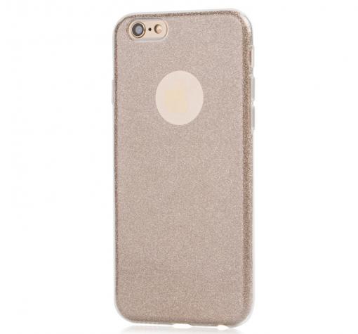 Луксозен силиконов калъф / гръб / TPU G-CASE за Apple iPhone 6 / iPhone 6S - златист Glitter / брокат