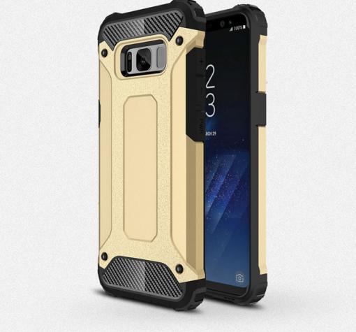 Силиконов гръб TPU Spigen Hybrid с твърда част за Samsung S8 Plus G955 - златист