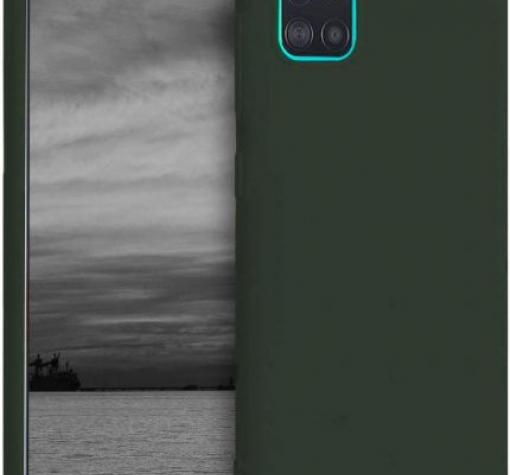 Силиконов калъф / гръб / TPU за Samsung A71 - тъмно зелен