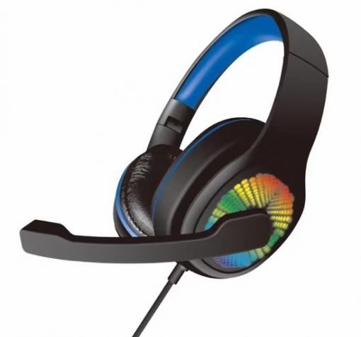 Геймърски слушалки K8005 / Gaming Headset K8005 - черни със синьо / светещи