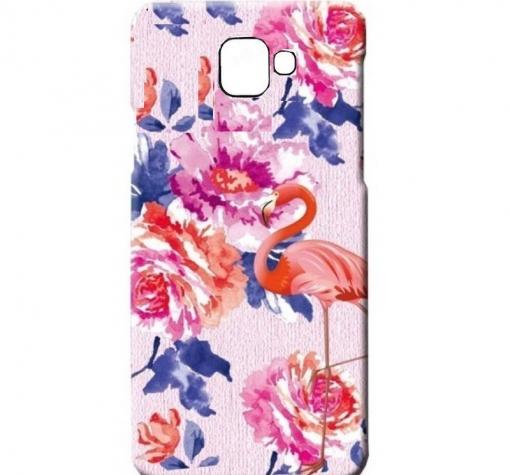 Силиконов калъф / гръб / TPU LUXO за Samsung J4 Plus 2018 - цветя / розово фламинго