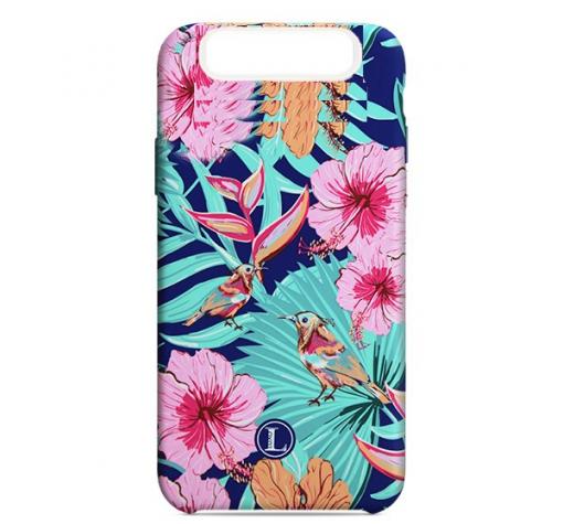 Силиконов калъф / гръб / TPU LUXO за Samsung A80 - син / цветя