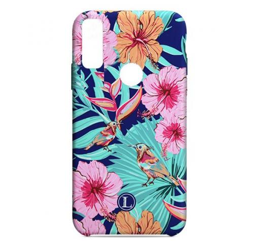 Силиконов калъф / гръб / TPU LUXO за Huawei P Smart Z / Y9 Prime 2019 - син / цветя