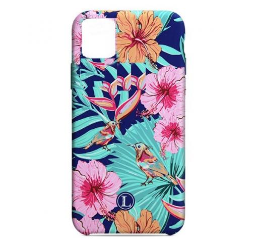 Силиконов калъф / гръб / TPU LUXO за Apple iPhone 12 Pro Max 6.7" - син / цветя
