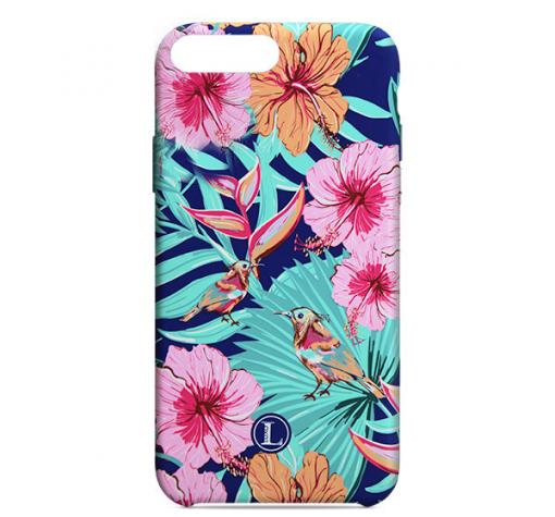 Силиконов калъф / гръб / TPU LUXO за Apple iPhone 7 Plus / iPhone 8 Plus - син / цветя