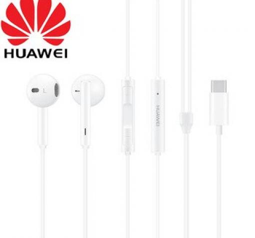 Оригинални стерео слушалки / handsfree / за Huawei P40 Pro Type-C - бели