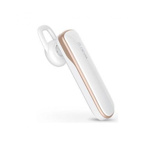 Безжична Bluetooth слушалка Devia EM017 Wireless Headset - бяла