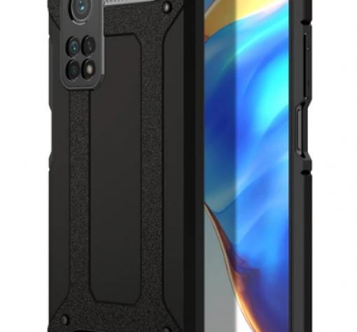 Силиконов гръб TPU Spigen Hybrid с твърда част за Xiaomi Mi 10T / Mi 10T Pro - черен