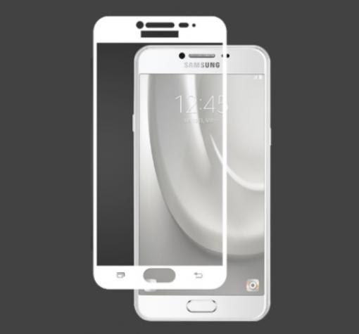3D full cover Tempered glass screen protector Samsung J7 2017 J730 / Извит стъклен скрийн протектор Samsung J7 2017 J730 - бял