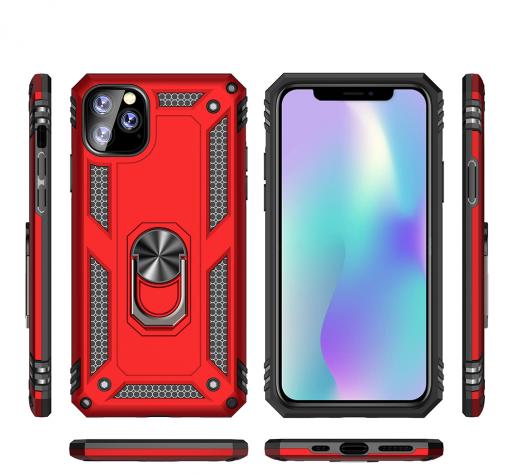 Силиконов гръб Spigen със стойка и магнитно захващане за Apple iPhone 11 Pro 5.8'' - червен