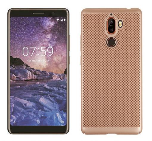 Луксозен твърд гръб за Xiaomi Pocophone F1 - златист / Grid