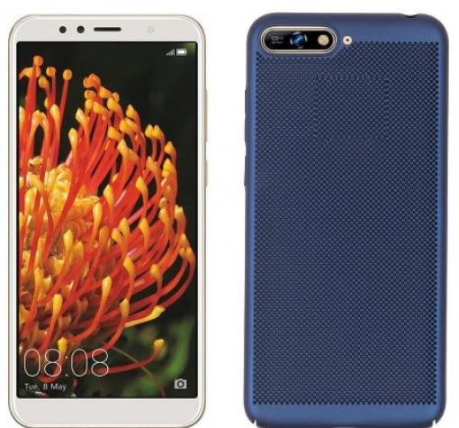 Луксозен твърд гръб за Huawei Honor 10 - тъмно син / Grid