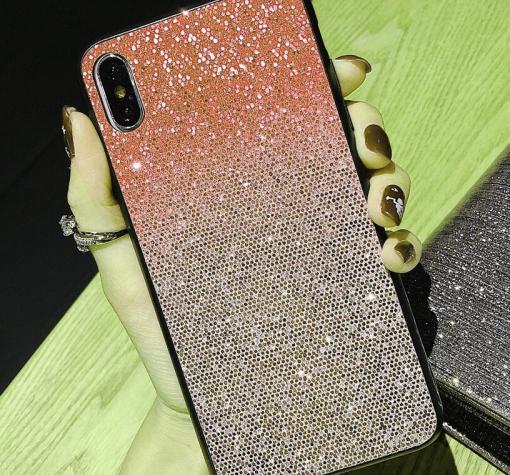 Луксозен силиконов гръб с камъни за Huawei Honor 20 / Huawei Nova 5T - бежово и сребристо